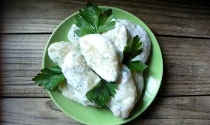 Ленивые вареники с творогом и укропом