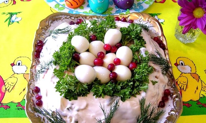 Салат Пасхальный венок