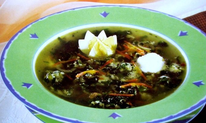 Зеленые щи в мультиварке