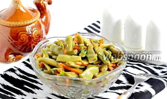 Салат с зеленой стручковой фасолью