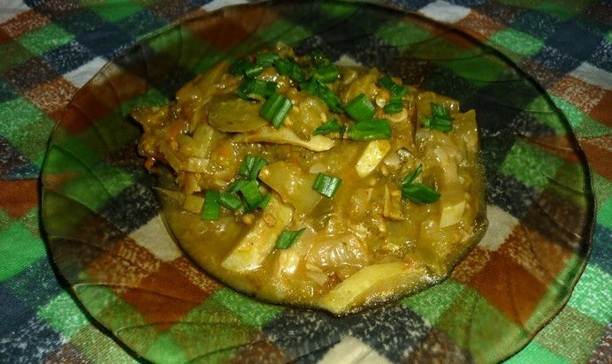 Овощное рагу с зелеными помидорами