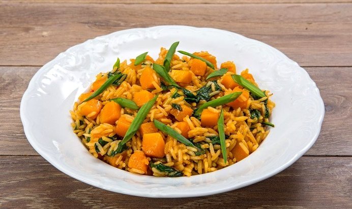 Пряные овощи с ароматным рисом