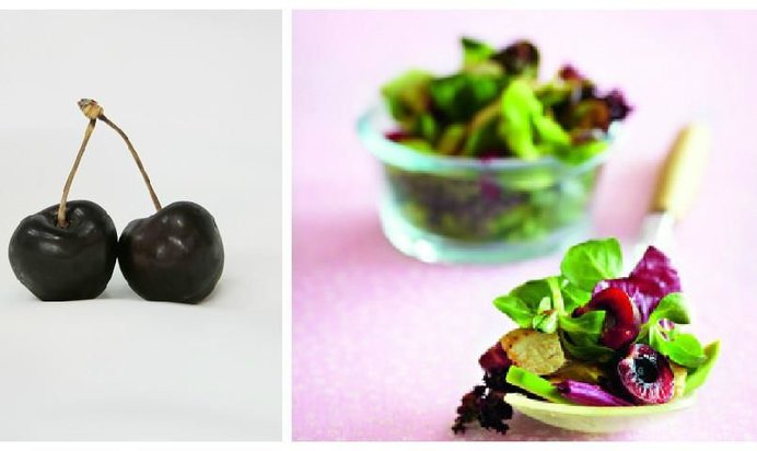 Салат с черешней и курицей