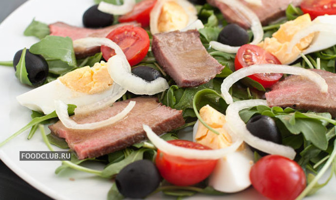 Салат с говядиной