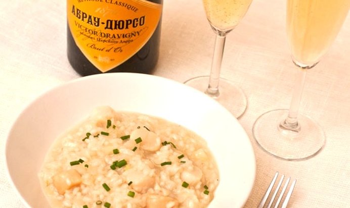 Ризотто с гребешками