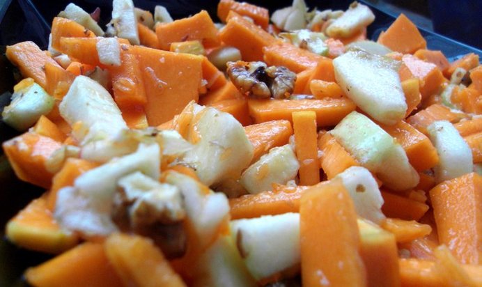 Салат из тыквы с яблоками