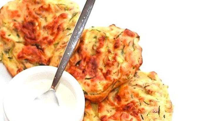 Кабачковые оладьи в духовке