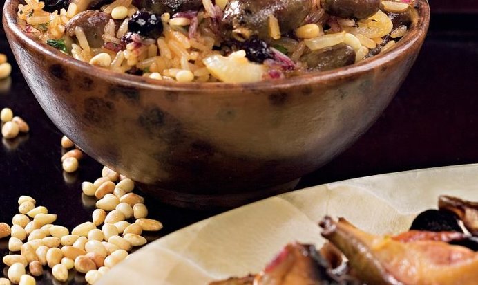 Турецкий плов с куриными потрошками Ич пилав