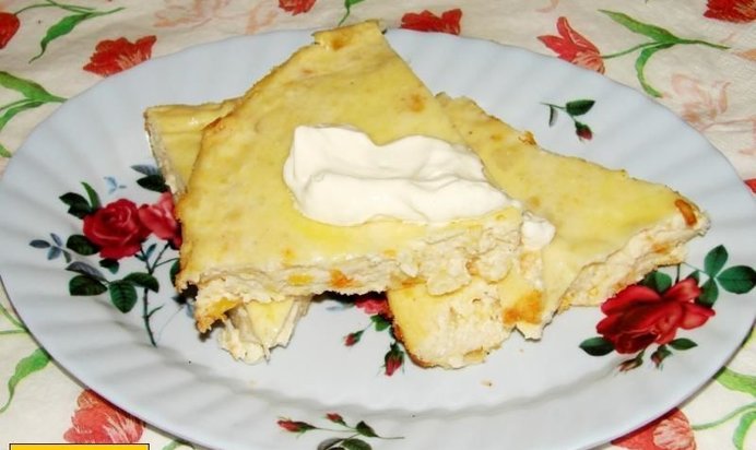 Творожная запеканка с тыквой и творогом