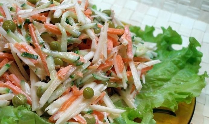 Салат из топинамбура с морковью