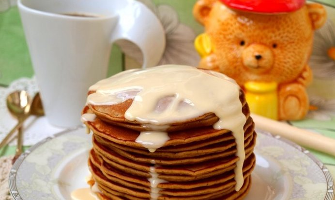 Медово-кофейные панкейки