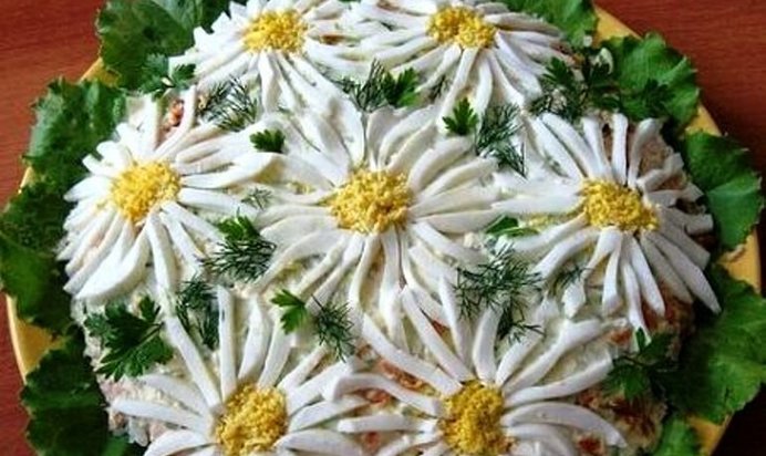 Салат Ромашка