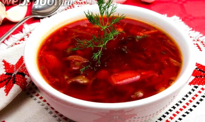 Борщ в мультиварке постный с фасолью