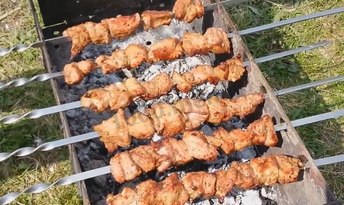 Шашлык из телятины на газированной воде