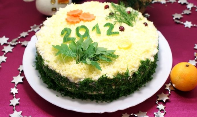 Новогодний салат «2012»