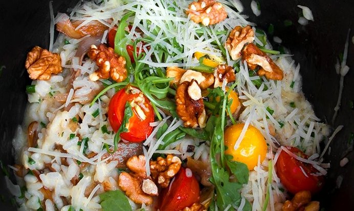 Ризотто с вешенками