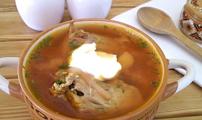 Борщ с уткой