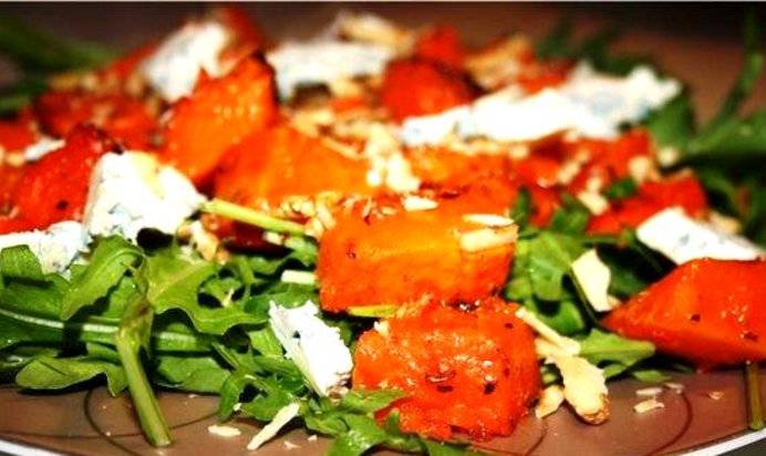 Салат с тыквой и грецкими орехами