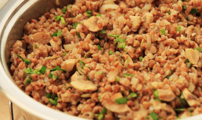 Гречка с грибами и семечками. Zepter