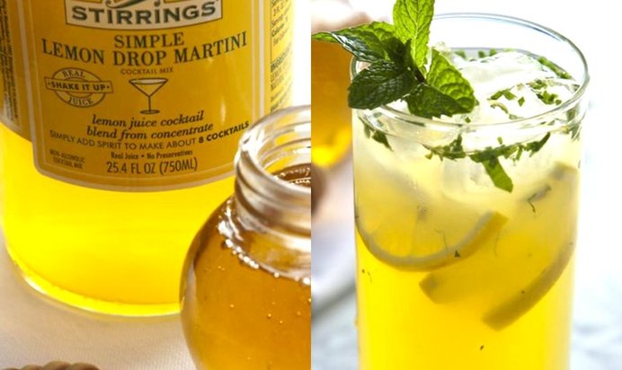 Лимонад с медом и фруктовым чаем