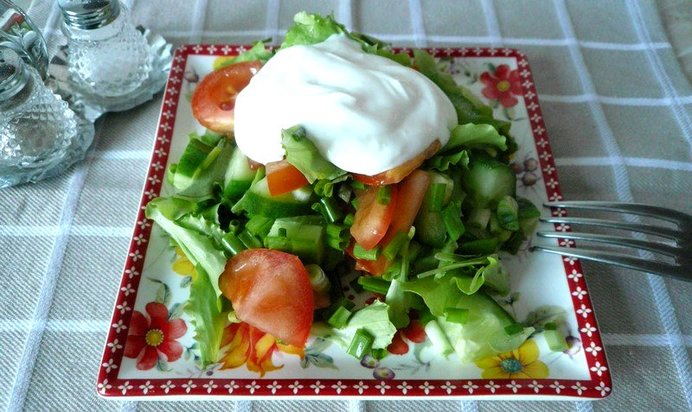 Диетический овощной салат