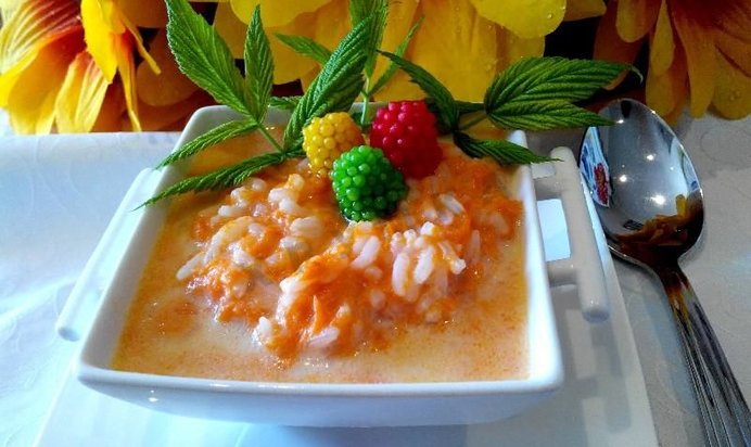 Рисовая каша с тыквой в мультиварке