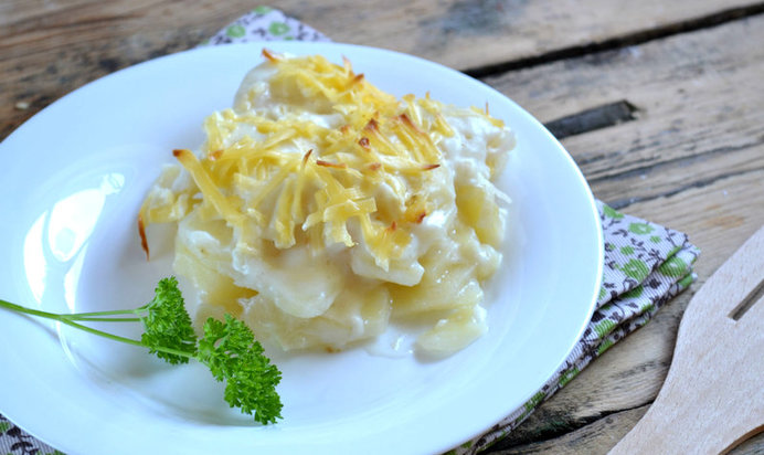 Картошка под соусом Бешамель
