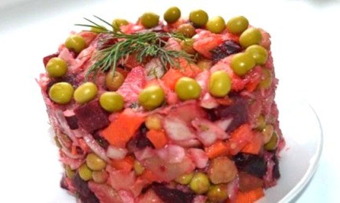 Салат из отварных овощей