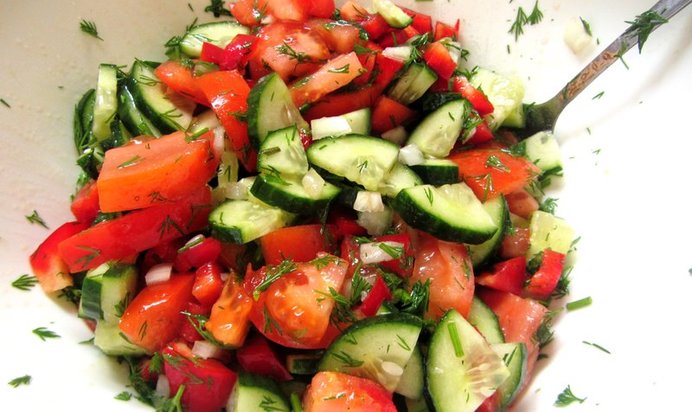 Легкий овощной салат