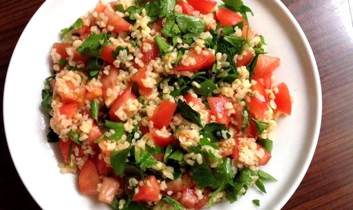 Холодный салат с булгуром