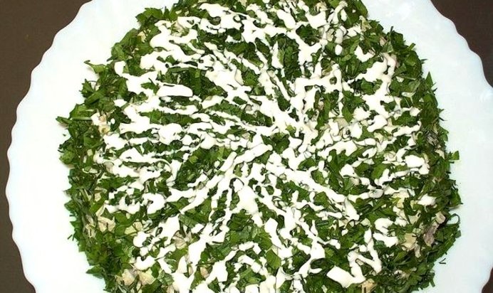 Салат из ставриды горячего копчения