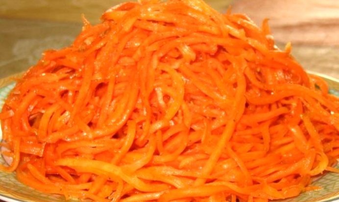 Морковь по‑корейски с чесноком