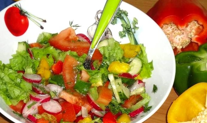 Овощной салат на скорую руку