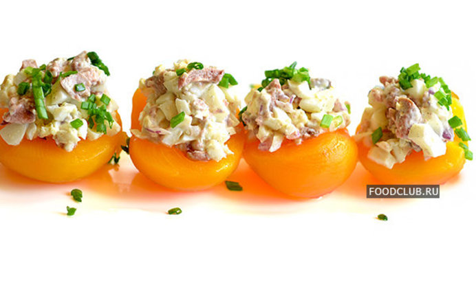 Салат из печени трески