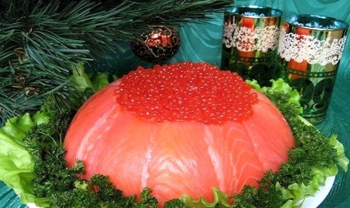 Новогодний салат Жемчужина