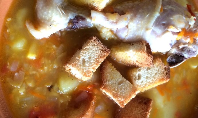 Гороховый суп с курицей
