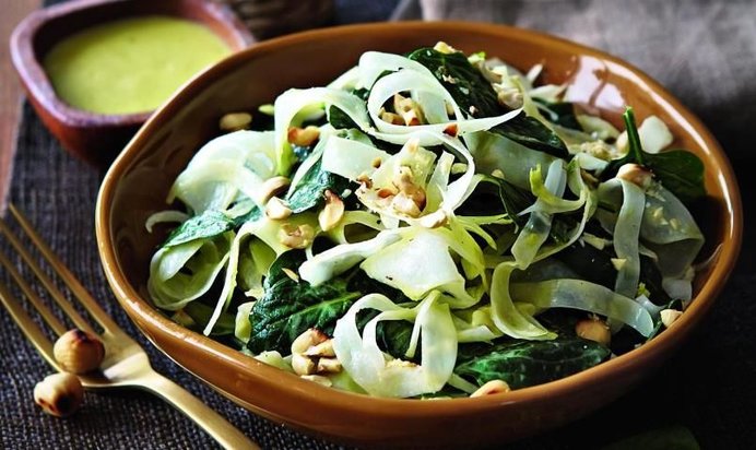 Салат из фенхеля с печеным лимоном