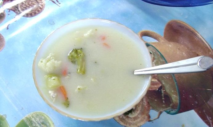 Сырный суп с курицей