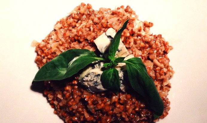 Гречка а‑ля ризотто с горгонзолой