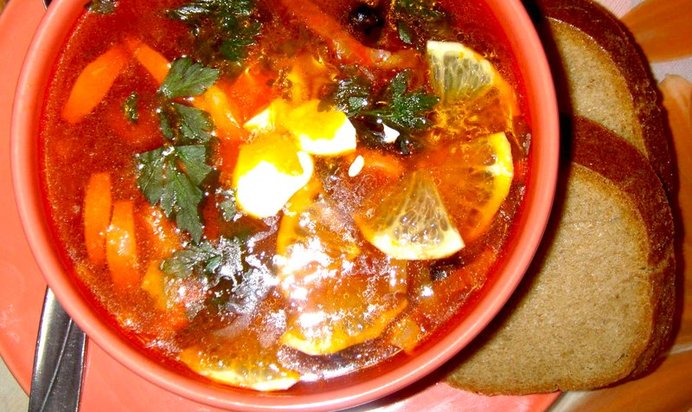 Солянка с фасолью