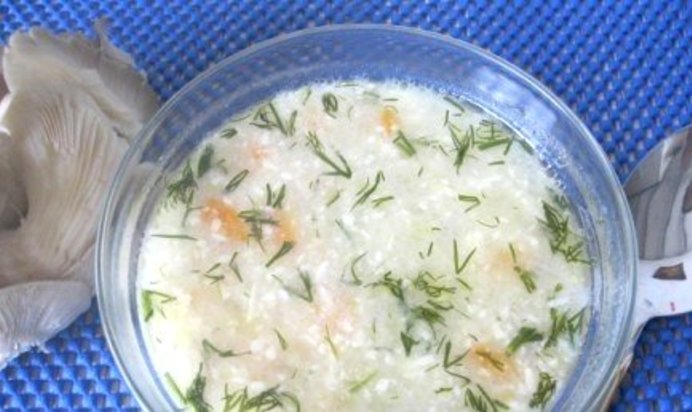 Сырный суп с грибами