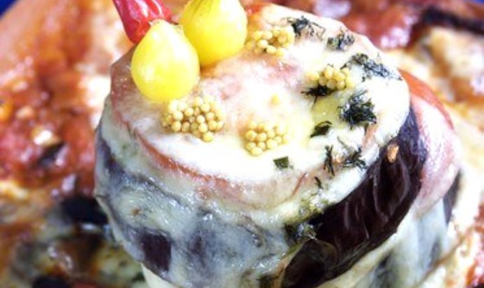 Лазанья из овощей на гриле и моцареллы