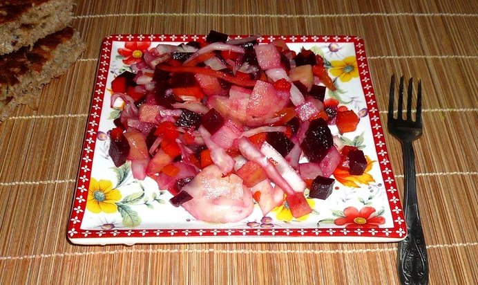 Винегрет из запеченых овощей