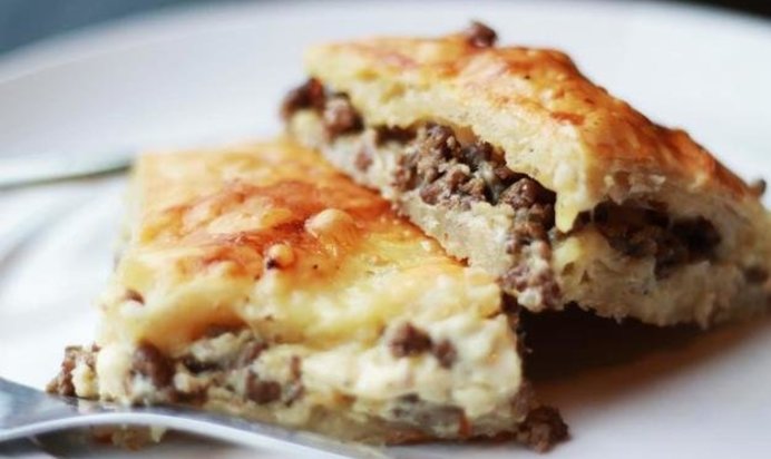 Греческий пирог с мясным фаршем