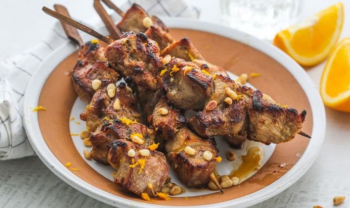 Шашлык из индейки с апельсинами по-шведки