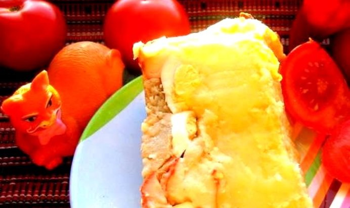 Рыба под соусом бешамель