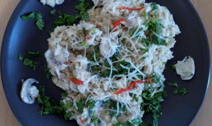 Сливочное ризотто с грибами