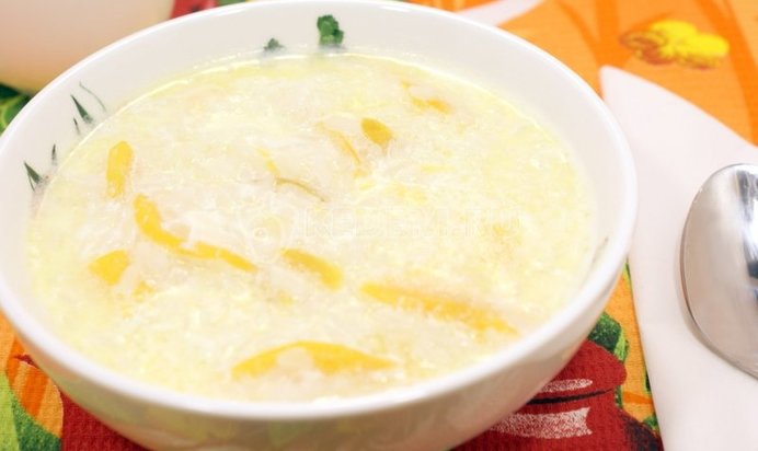 Рисовая каша с персиком