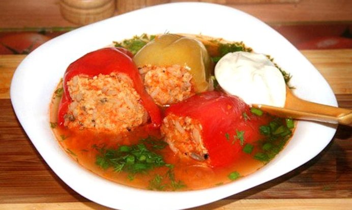 Летние голубцы с овощами