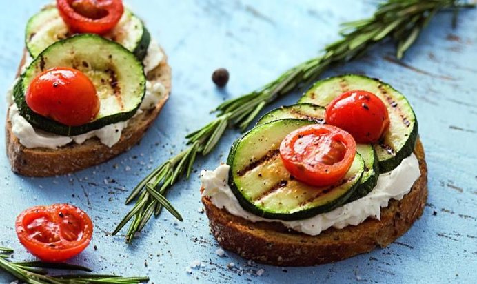 Брускетты с цукини-гриль